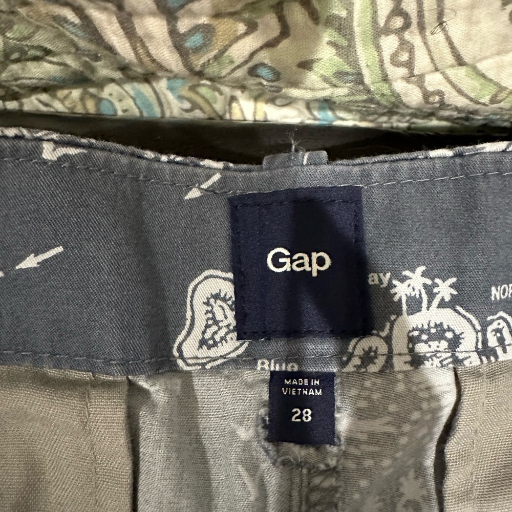 GAP Map Pattern Straight-Leg Shorts - - Picture 4 of 8